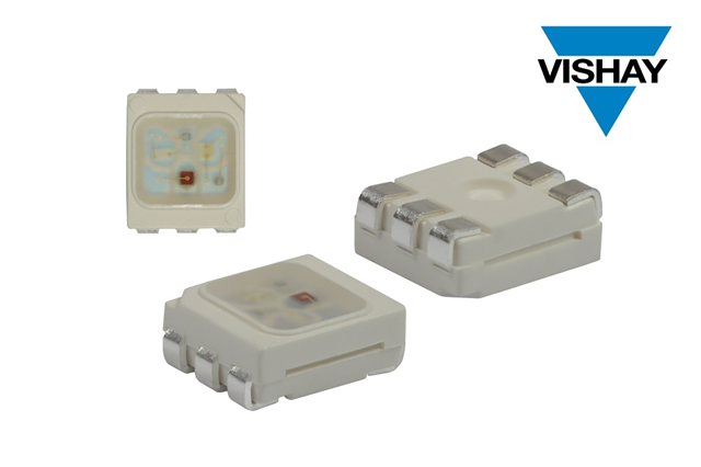 Vishay推出用于車內(nèi)照明、RGB顯示屏和背光的新款三色LED