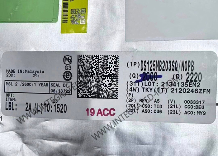 明佳達電子供應TI DS125MB203SQ 雙端口復用器和扇出緩沖器